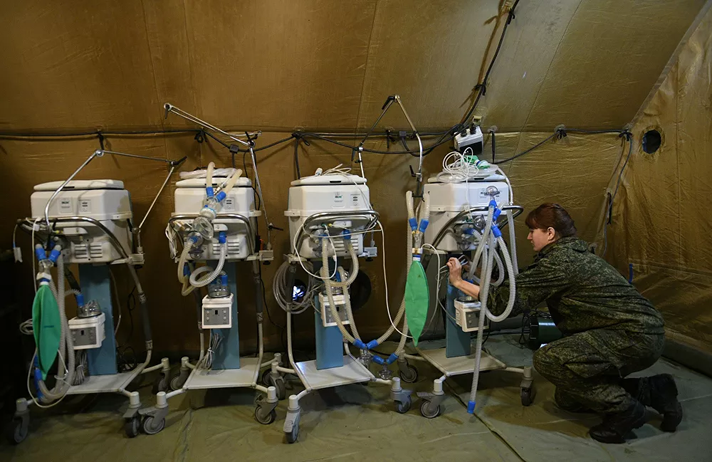 Sahra hastanesi, Dağlık Karabağ'daki Stepanakert şehri çevresinde kuruldu.
