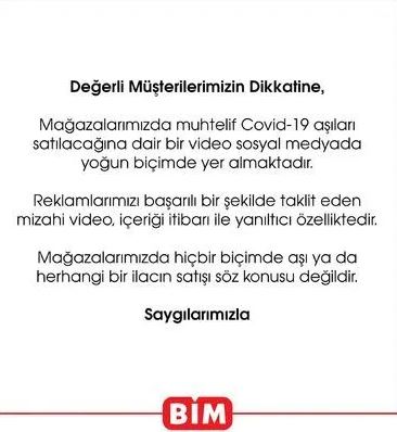 BİM'den açıklama geldi