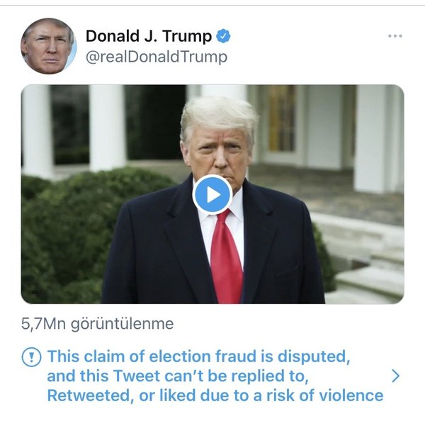 Twitter'dan Trump'a sansür
