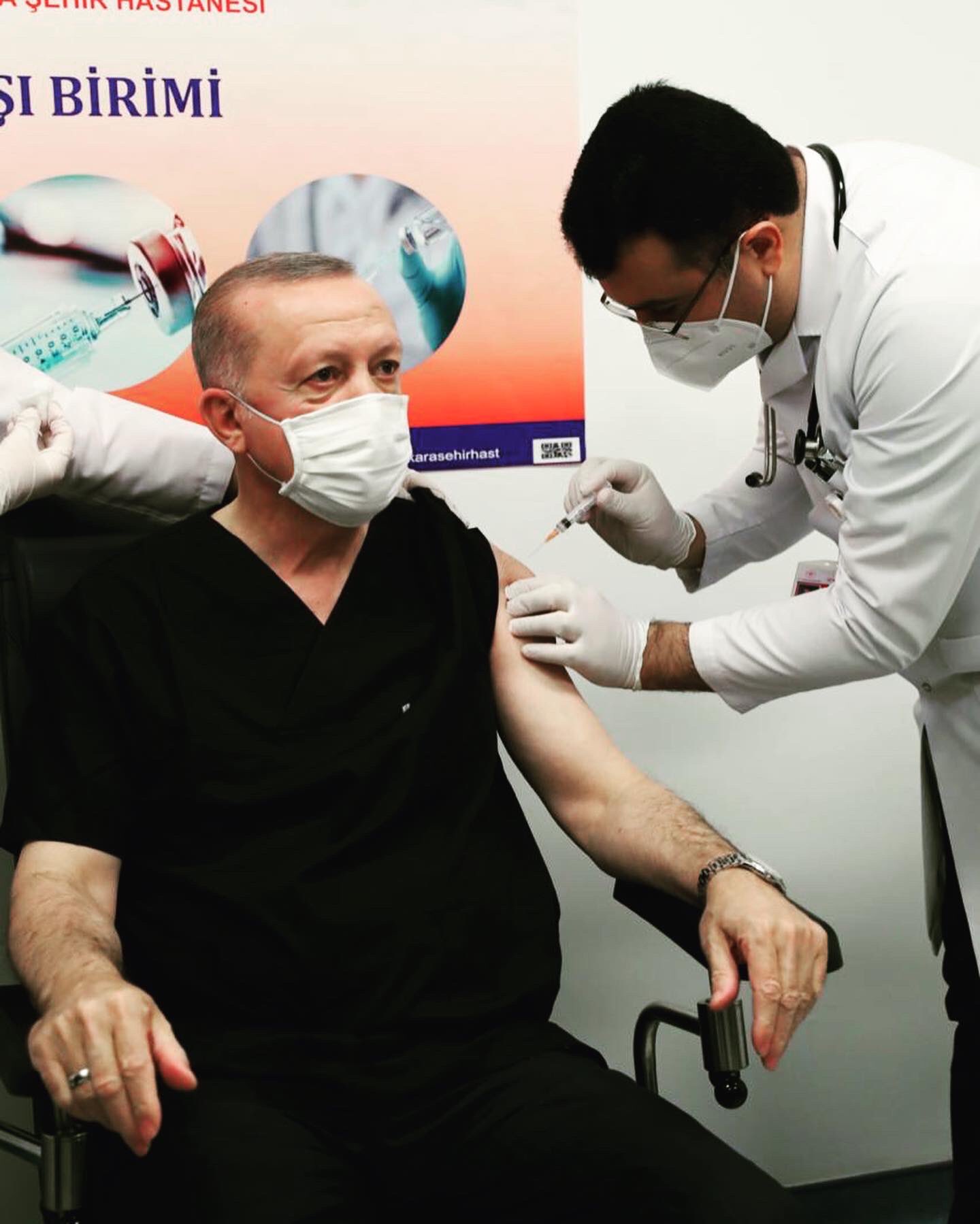 Erdoğan aşı oldu