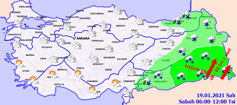 yoğun kar yağışı bekleniyor