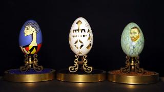 Kaz yumurtalarından muhteşem sanat