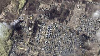 Kiev'in 40 kilometre çevresindeki yıkım uydudan görüntülendi