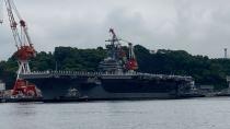 USS Ronald Reagan 9 yıl sonra Tokyo'daki Yokosuka Donanma Üssü'nden ayrıldı